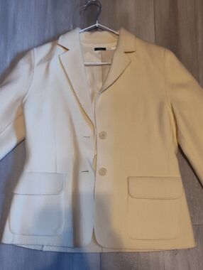 Jax Cream Yellow Wool Blend Jacket